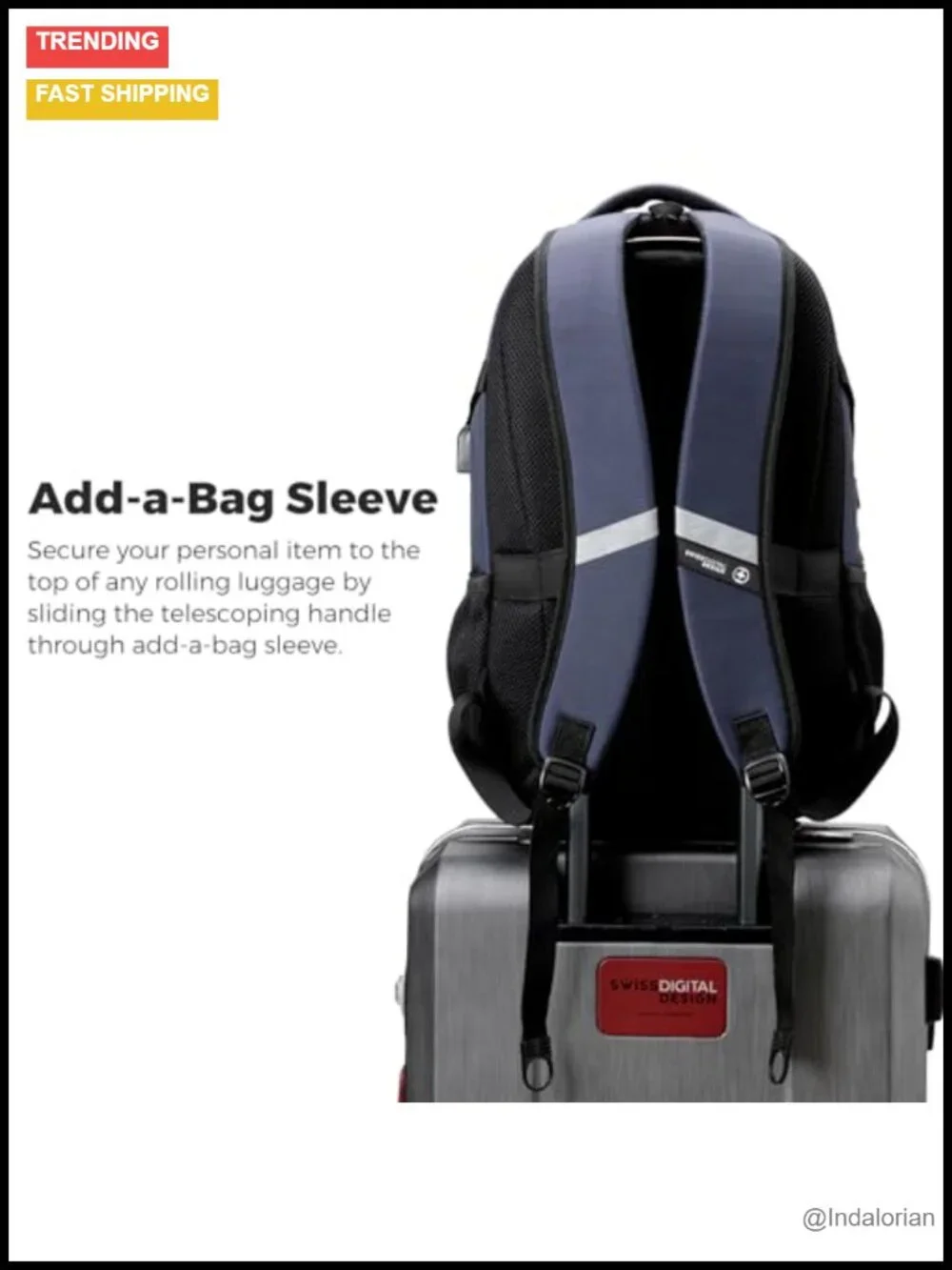 Laptop Backpack with USB Charging Port, RFID Protection, 31L